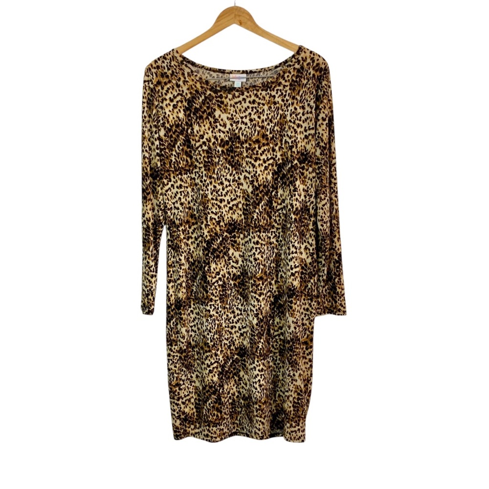 LULAROE Leopard Print Long Sleeve Dress